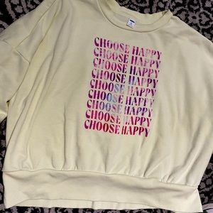 Old Navy Choose Happy cropped sweater XXL